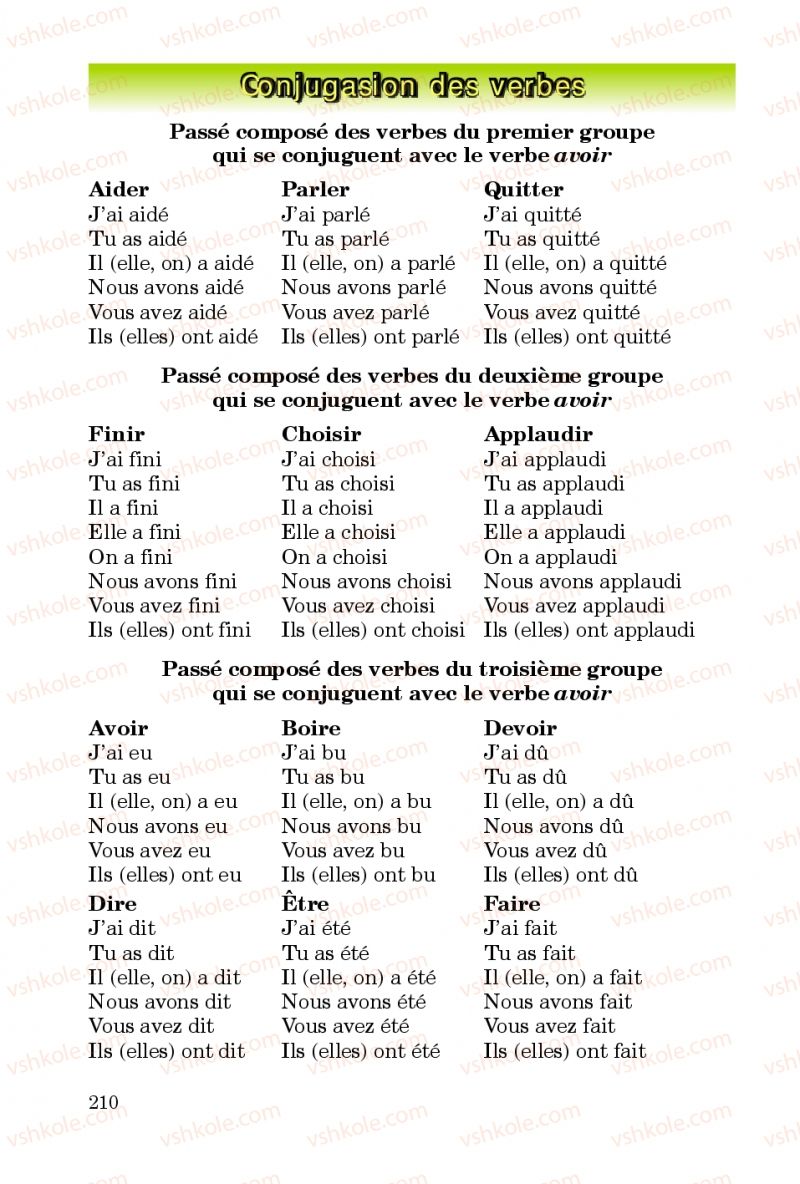 Страница 210 | Підручник Французька мова 5 клас Ю.М. Клименко 2013