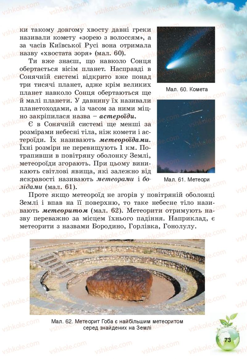 Страница 73 | Підручник Природознавство 5 клас Т.В. Коршевнюк, В.І. Баштовий 2013