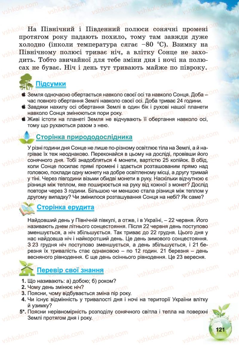 Страница 121 | Підручник Природознавство 5 клас Т.В. Коршевнюк, В.І. Баштовий 2013