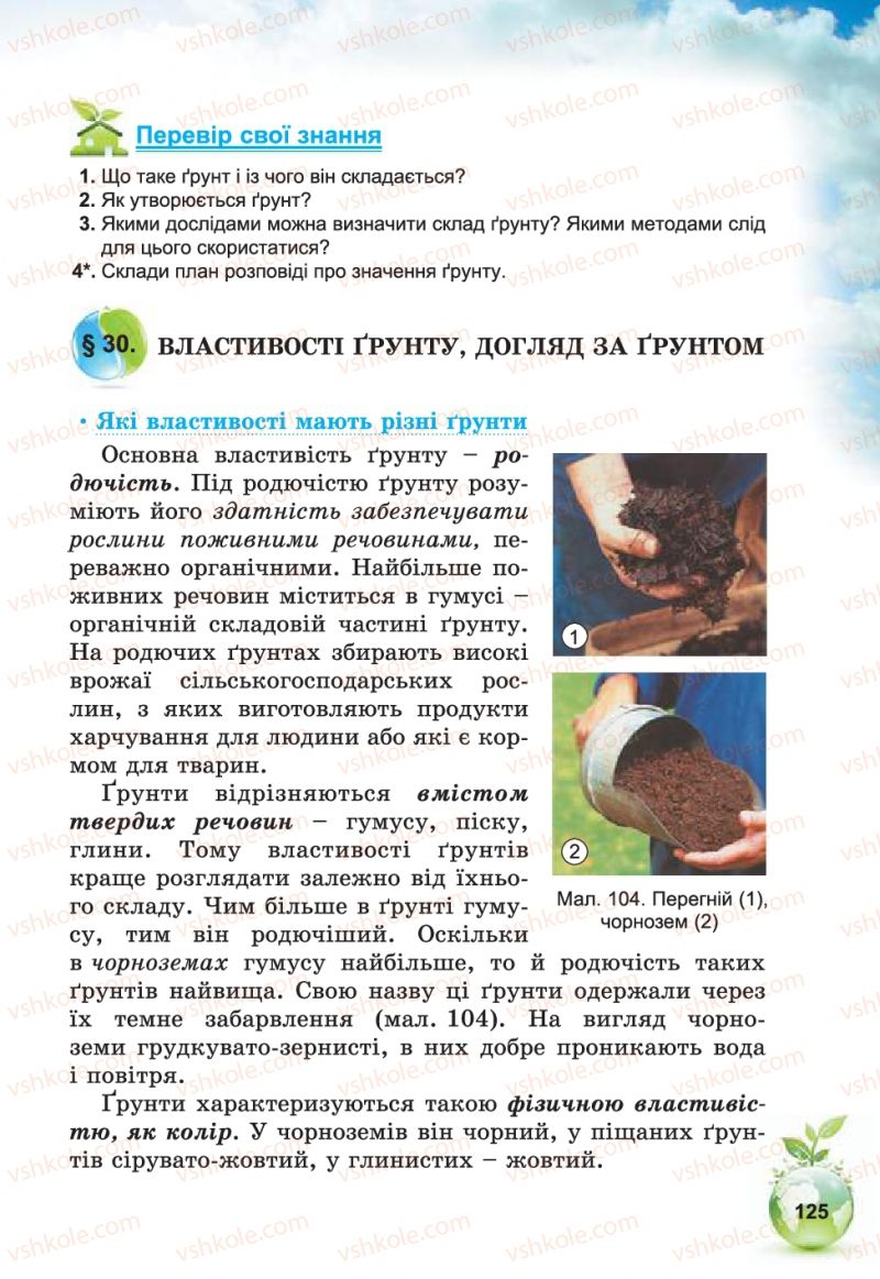 Страница 125 | Підручник Природознавство 5 клас Т.В. Коршевнюк, В.І. Баштовий 2013