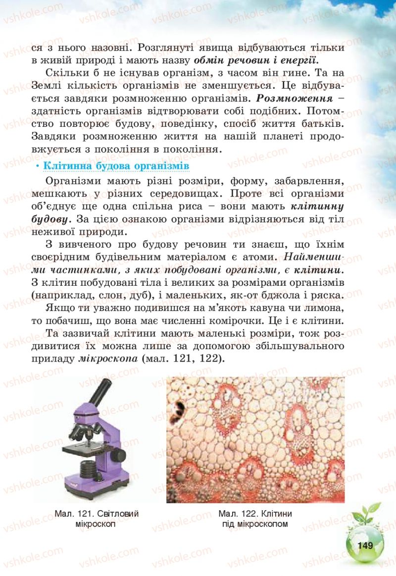Страница 149 | Підручник Природознавство 5 клас Т.В. Коршевнюк, В.І. Баштовий 2013