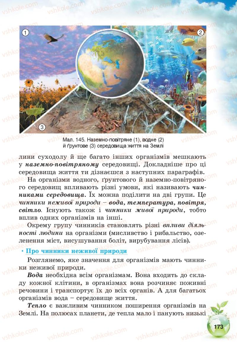 Страница 173 | Підручник Природознавство 5 клас Т.В. Коршевнюк, В.І. Баштовий 2013