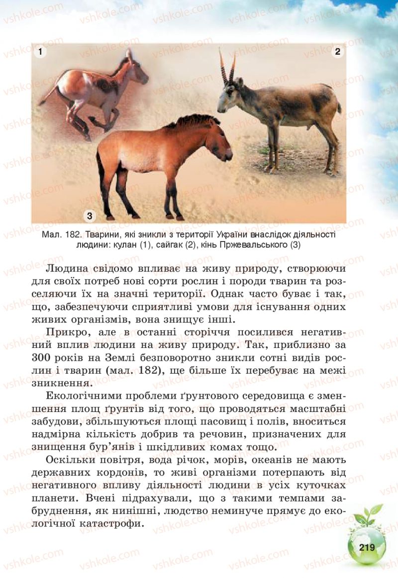 Страница 219 | Підручник Природознавство 5 клас Т.В. Коршевнюк, В.І. Баштовий 2013