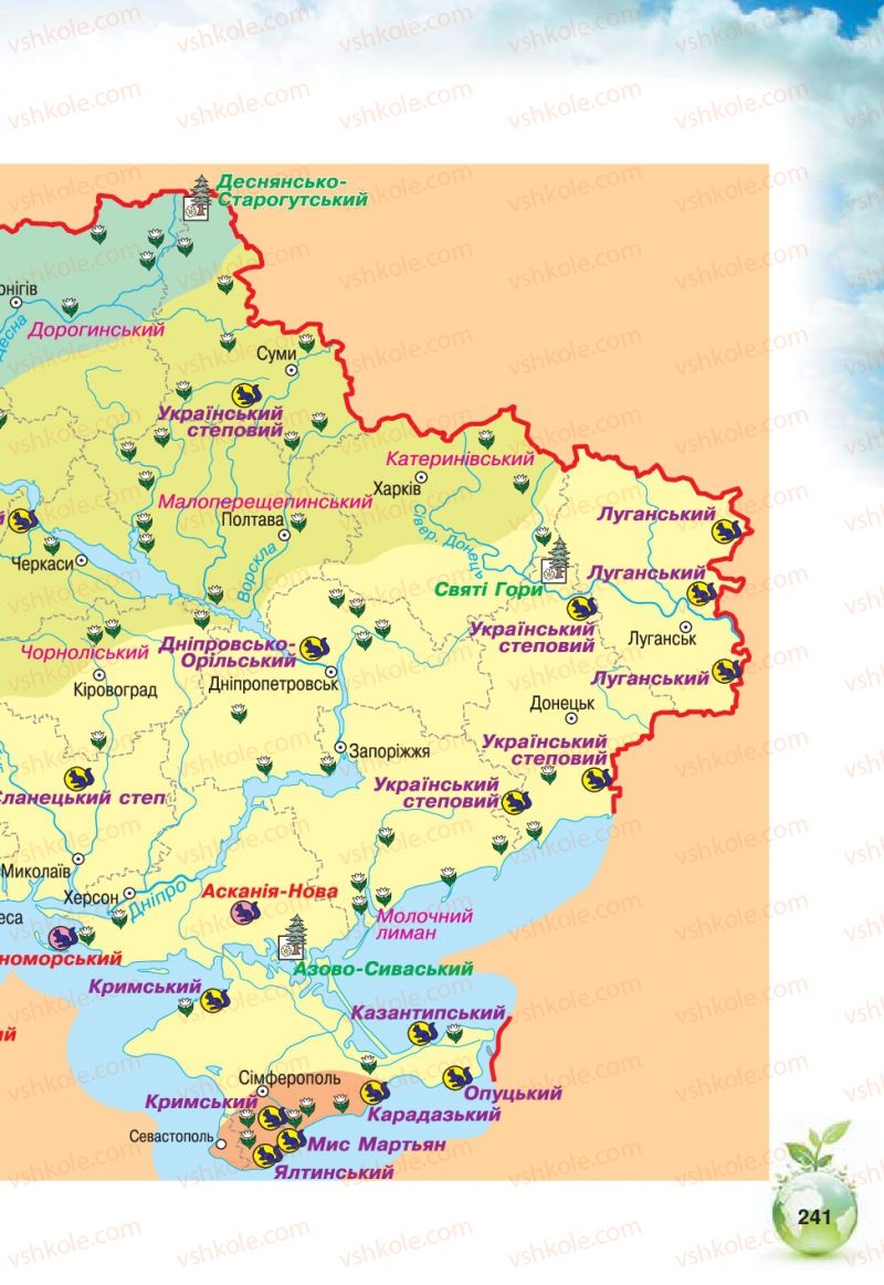 Страница 241 | Підручник Природознавство 5 клас Т.В. Коршевнюк, В.І. Баштовий 2013