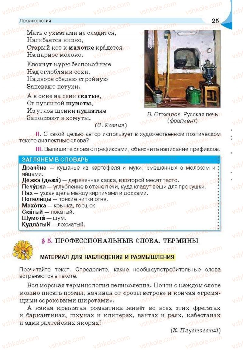 Страница 25 | Підручник Русский язык 6 клас Е.И. Быкова, Л.В. Давидюк, Е.С. Снитко, Е.Ф. Рачко 2014