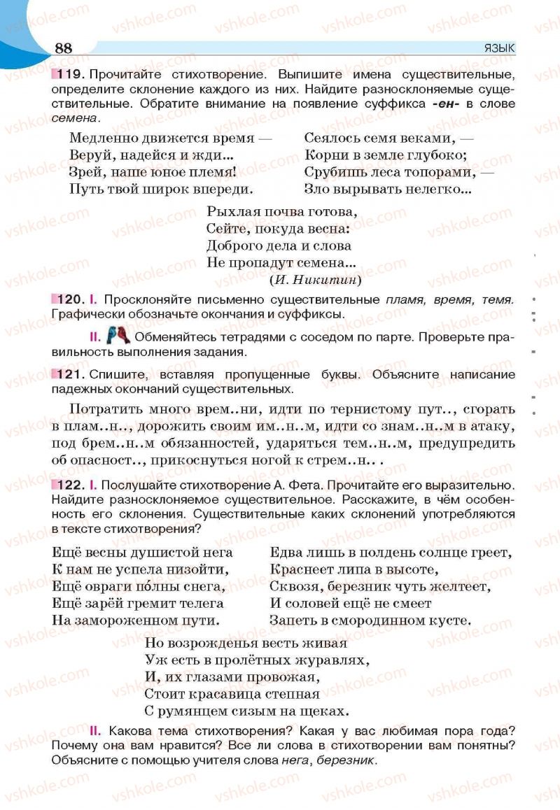 Страница 88 | Підручник Русский язык 6 клас Е.И. Быкова, Л.В. Давидюк, Е.С. Снитко, Е.Ф. Рачко 2014