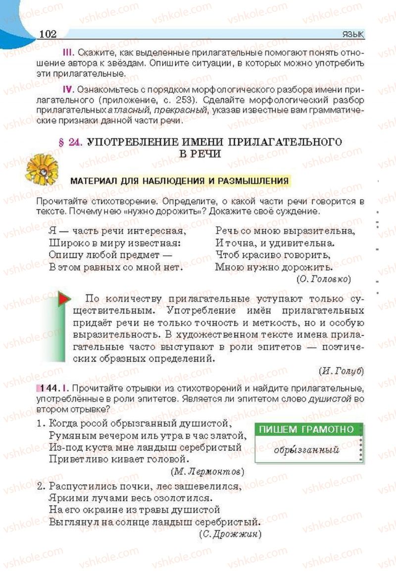 Страница 102 | Підручник Русский язык 6 клас Е.И. Быкова, Л.В. Давидюк, Е.С. Снитко, Е.Ф. Рачко 2014