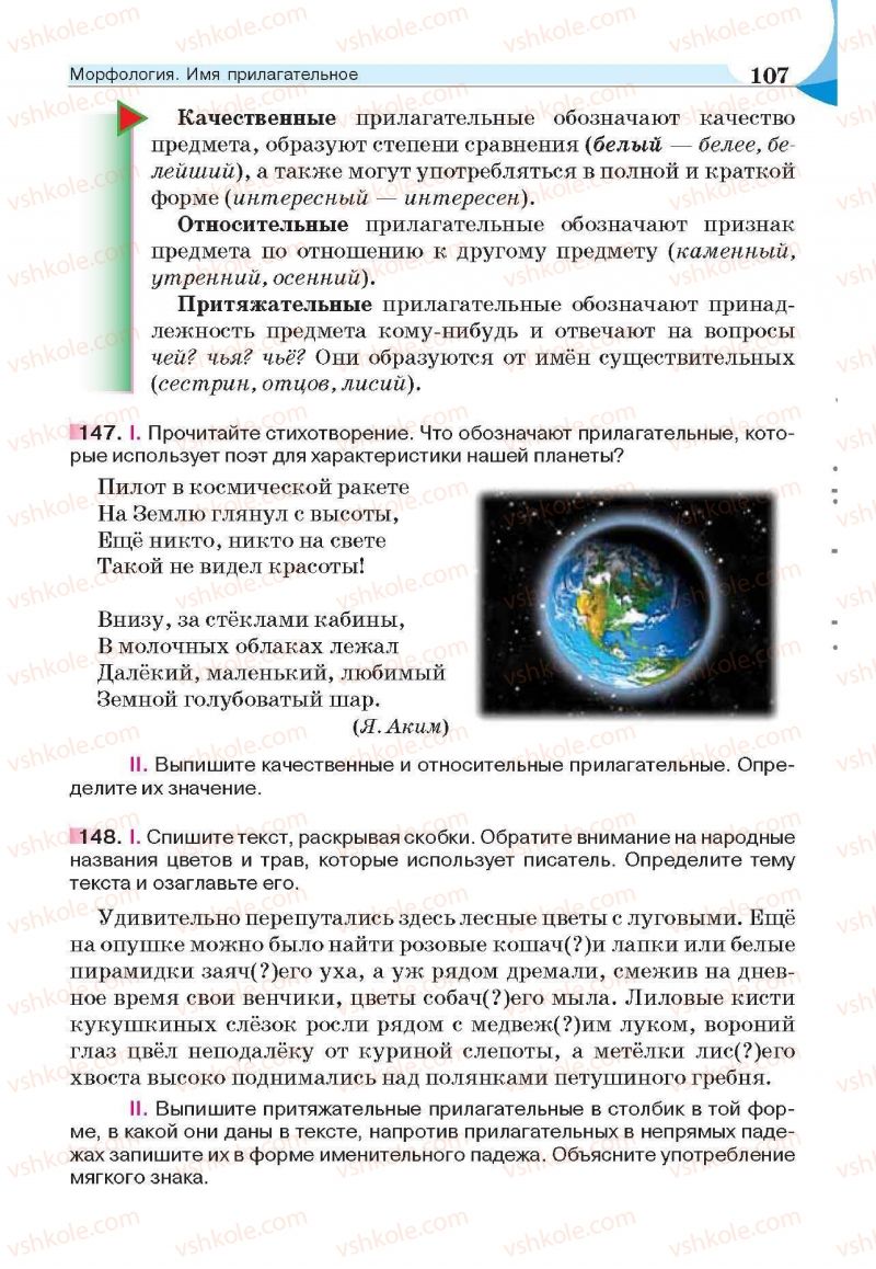 Страница 107 | Підручник Русский язык 6 клас Е.И. Быкова, Л.В. Давидюк, Е.С. Снитко, Е.Ф. Рачко 2014