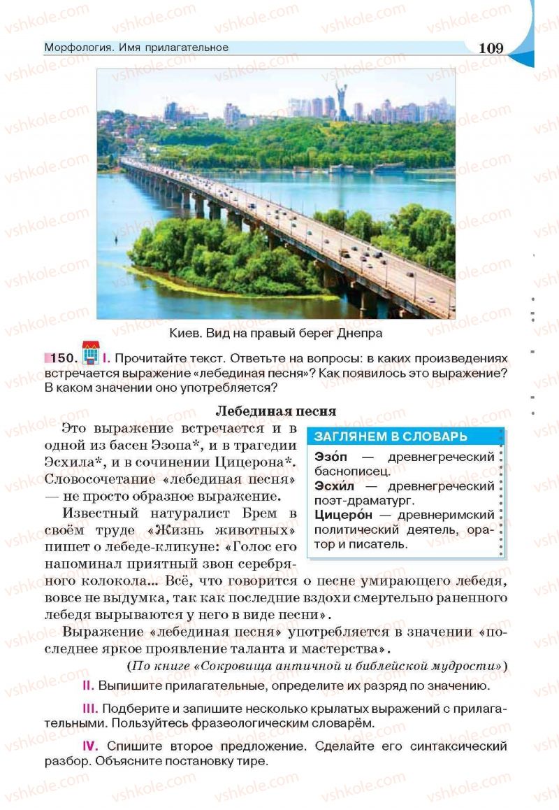 Страница 109 | Підручник Русский язык 6 клас Е.И. Быкова, Л.В. Давидюк, Е.С. Снитко, Е.Ф. Рачко 2014