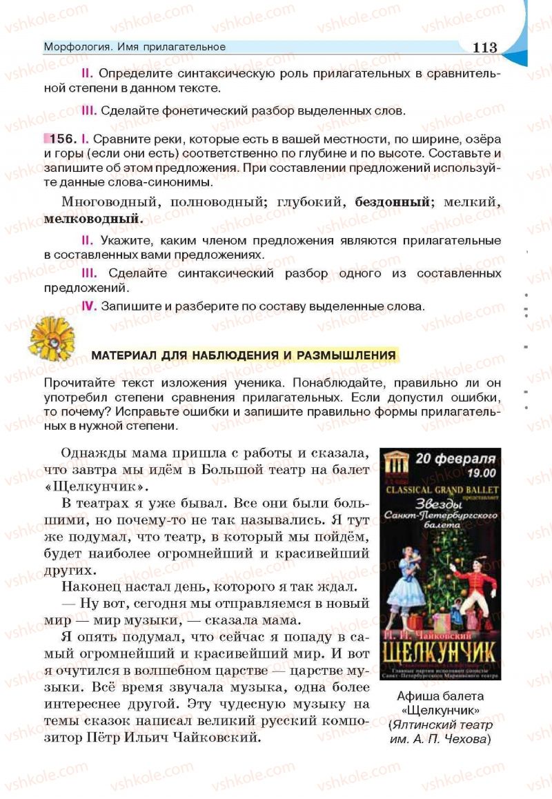 Страница 113 | Підручник Русский язык 6 клас Е.И. Быкова, Л.В. Давидюк, Е.С. Снитко, Е.Ф. Рачко 2014