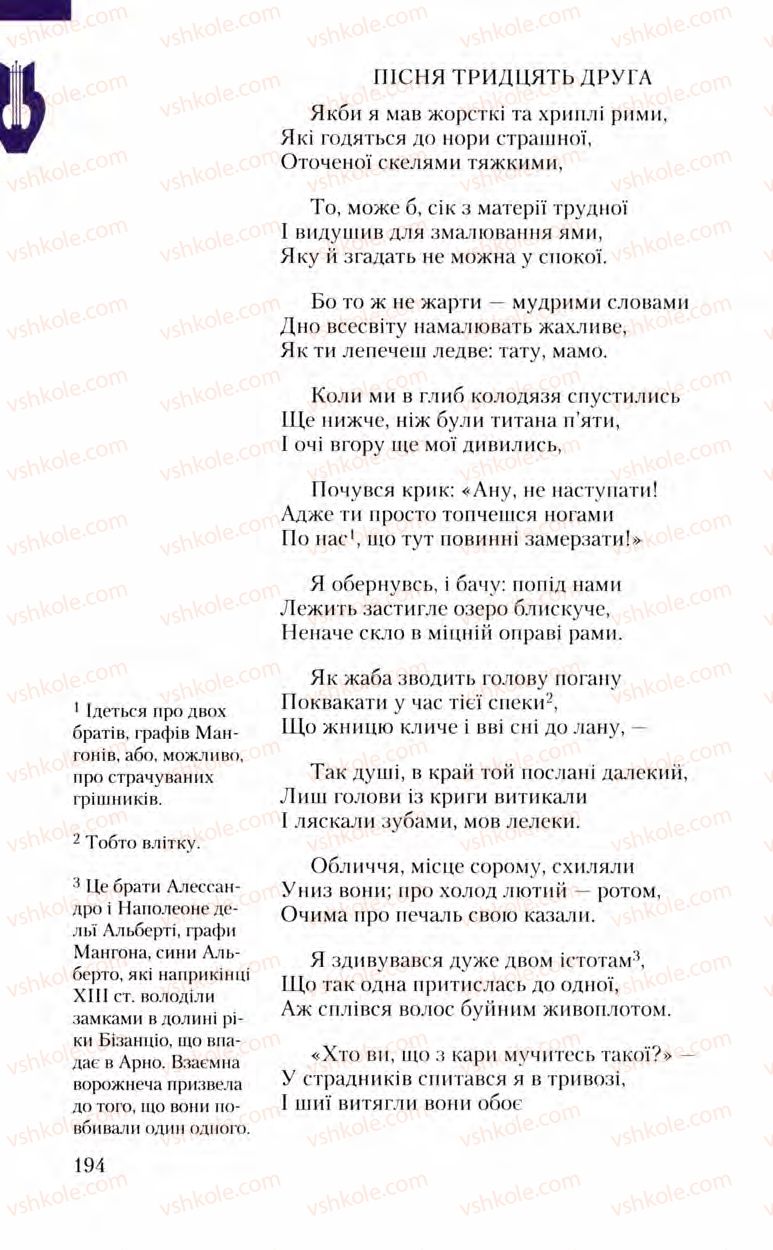 Страница 194 | Підручник Зарубіжна література 8 клас Ю.І. Ковбасенко, Л.В. Ковбасенко 2008