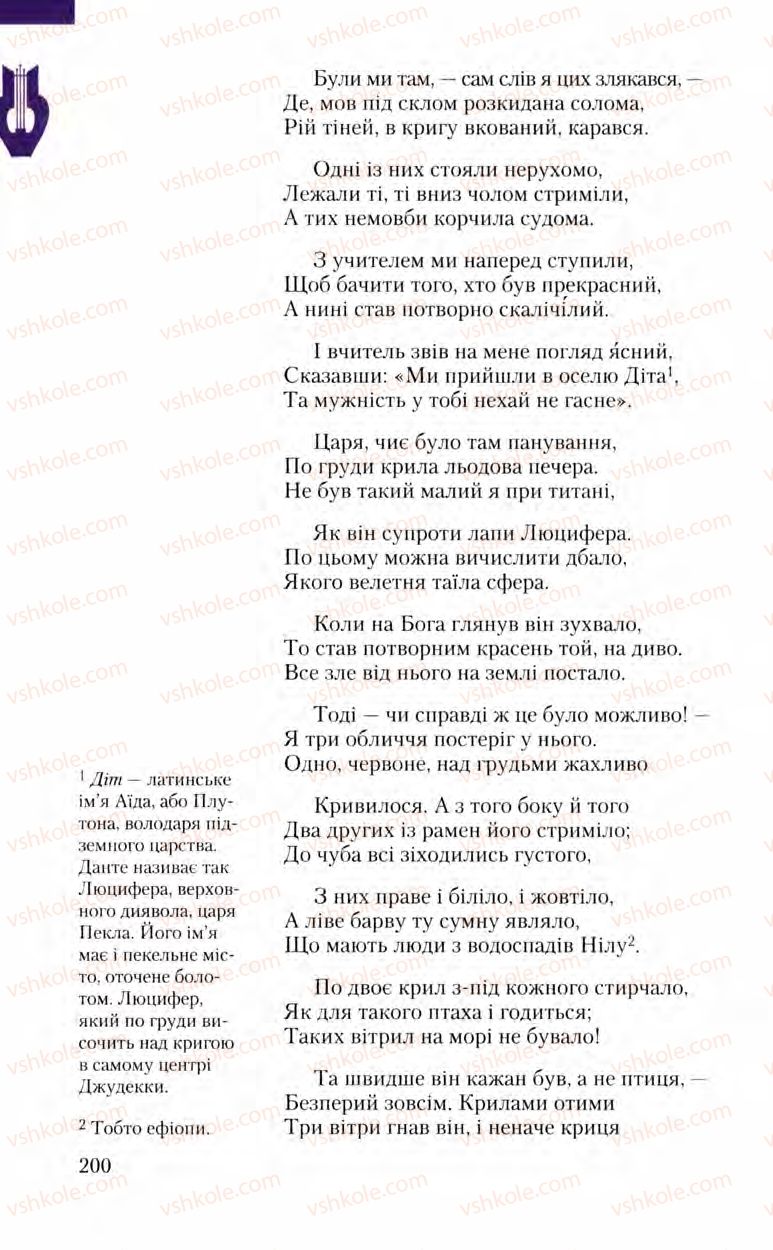 Страница 200 | Підручник Зарубіжна література 8 клас Ю.І. Ковбасенко, Л.В. Ковбасенко 2008