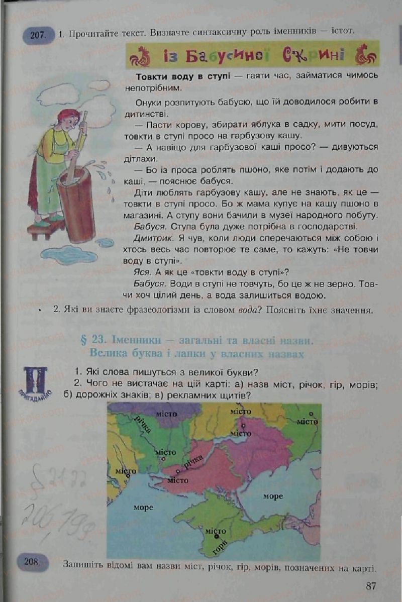 Страница 87 | Підручник Українська мова 6 клас С.Я. Єрмоленко, В.Т. Сичова 2006