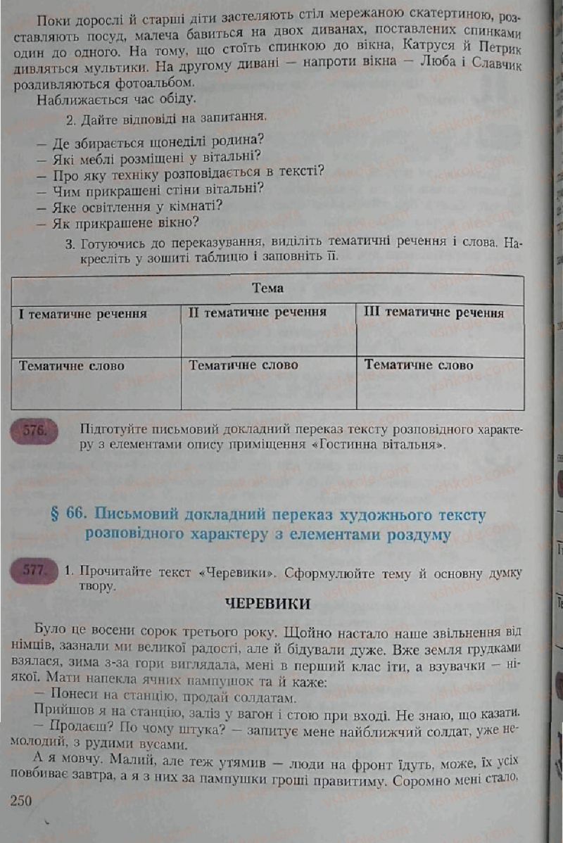 Страница 250 | Підручник Українська мова 6 клас С.Я. Єрмоленко, В.Т. Сичова 2006