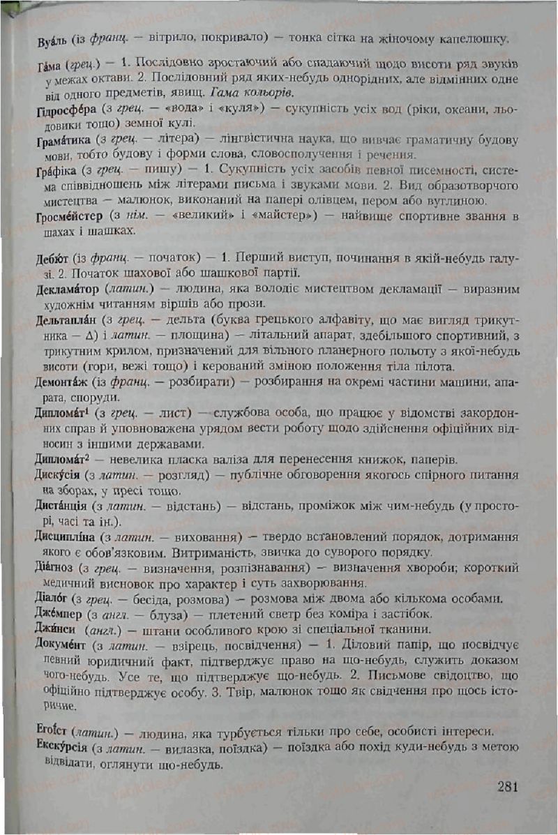 Страница 281 | Підручник Українська мова 6 клас С.Я. Єрмоленко, В.Т. Сичова 2006