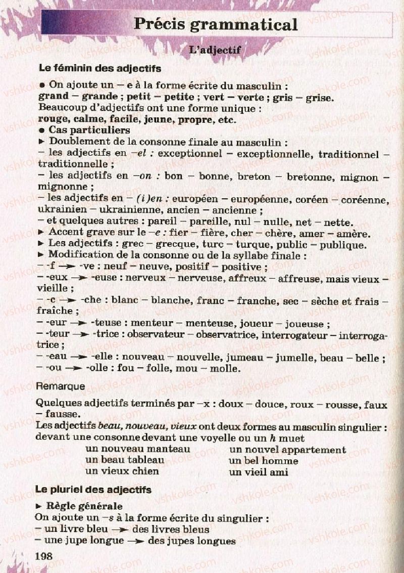 Страница 198 | Підручник Французька мова 8 клас Ю.М. Клименко 2010 4 рік ннавчання