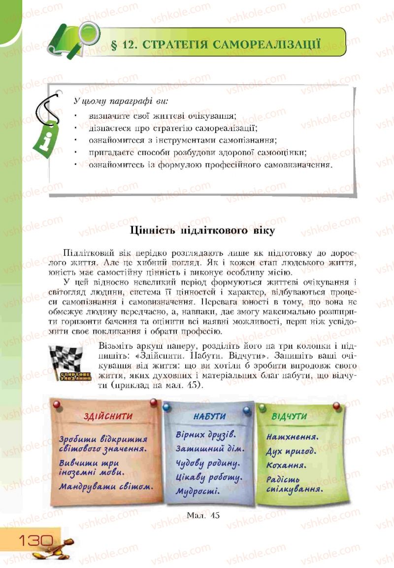 Страница 130 | Підручник Основи здоров'я 9 клас Т.В. Воронцова, В.С. Пономаренко 2009