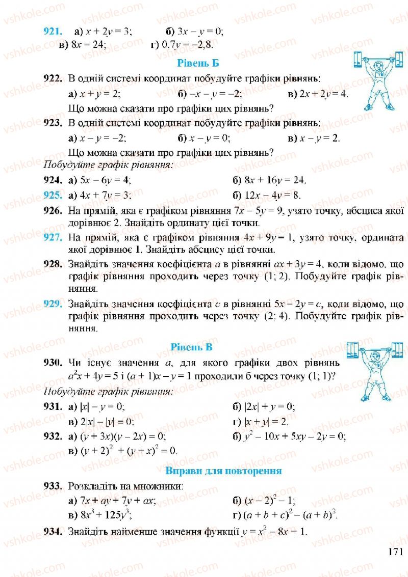 Страница 171 | Підручник Алгебра 7 клас Г.М. Янченко, В.Р. Кравчук 2008