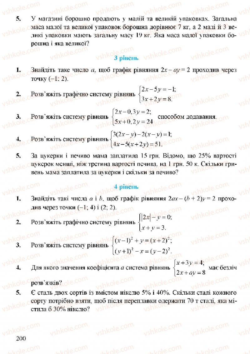 Страница 200 | Підручник Алгебра 7 клас Г.М. Янченко, В.Р. Кравчук 2008
