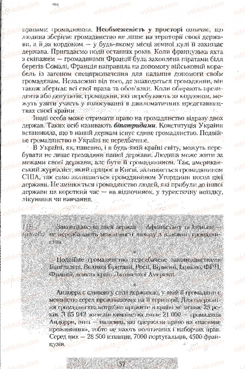 Страница 57 | Підручник Правознавство 9 клас О.Д. Наровлянський 2009