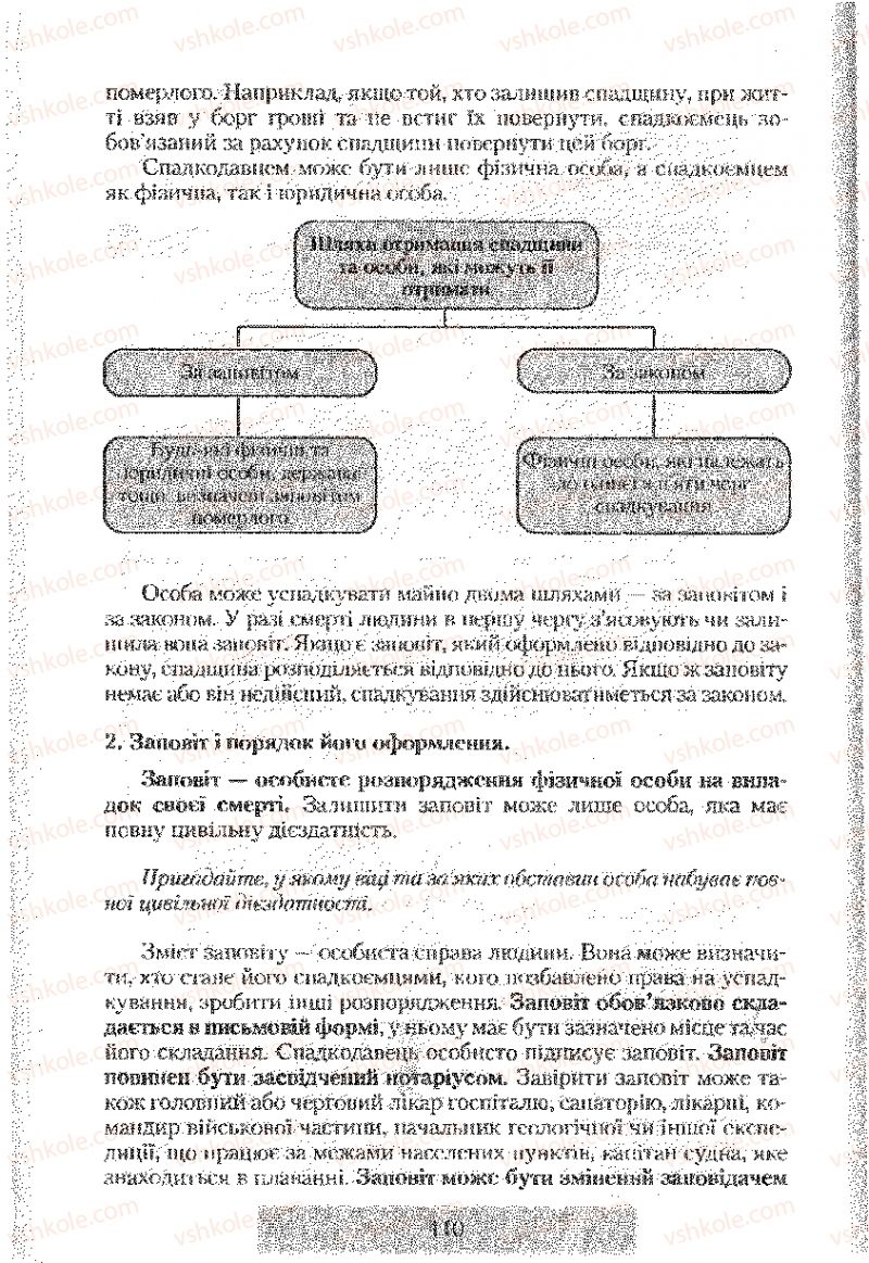 Страница 110 | Підручник Правознавство 9 клас О.Д. Наровлянський 2009