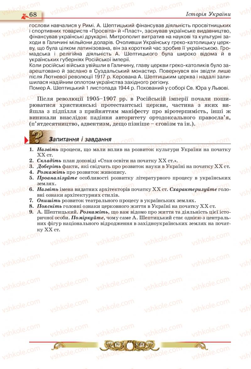Страница 68 | Підручник Історія України 10 клас О.П. Реєнт, О.В. Малій 2010