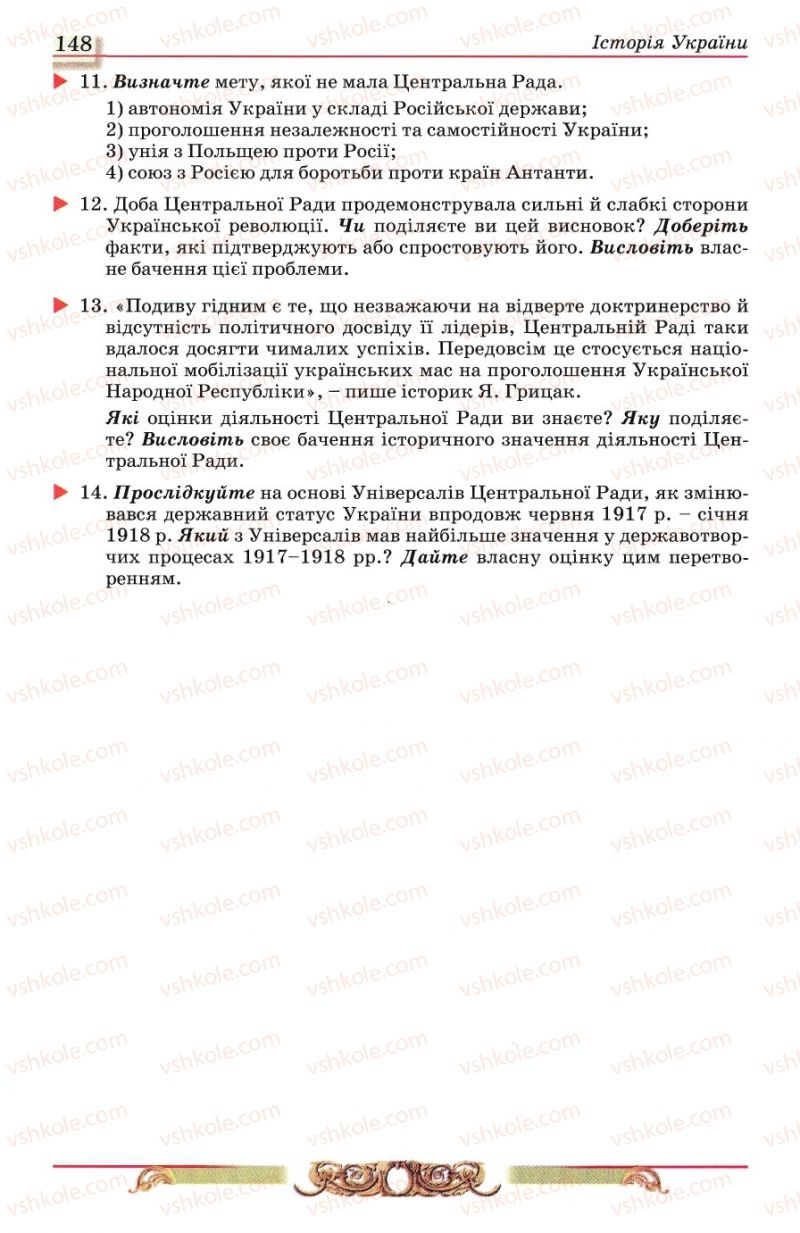 Страница 148 | Підручник Історія України 10 клас О.П. Реєнт, О.В. Малій 2010