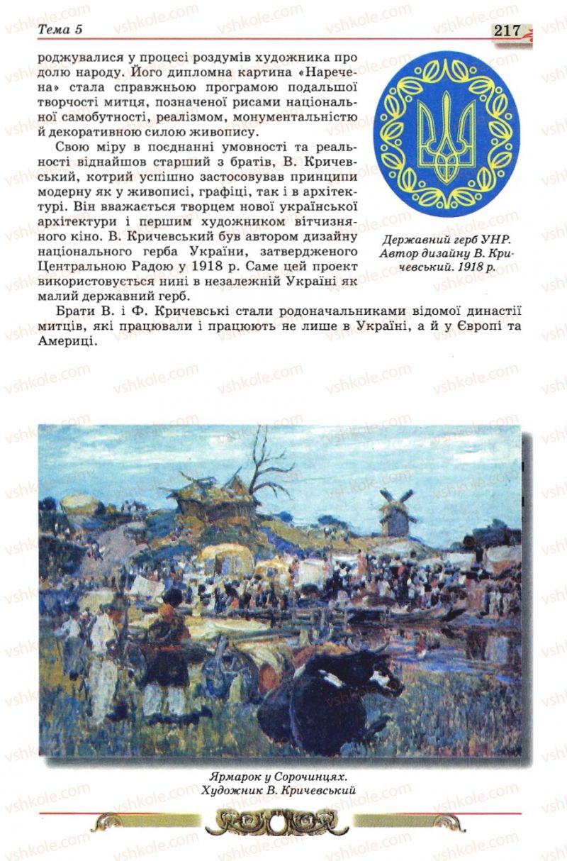 Страница 217 | Підручник Історія України 10 клас О.П. Реєнт, О.В. Малій 2010