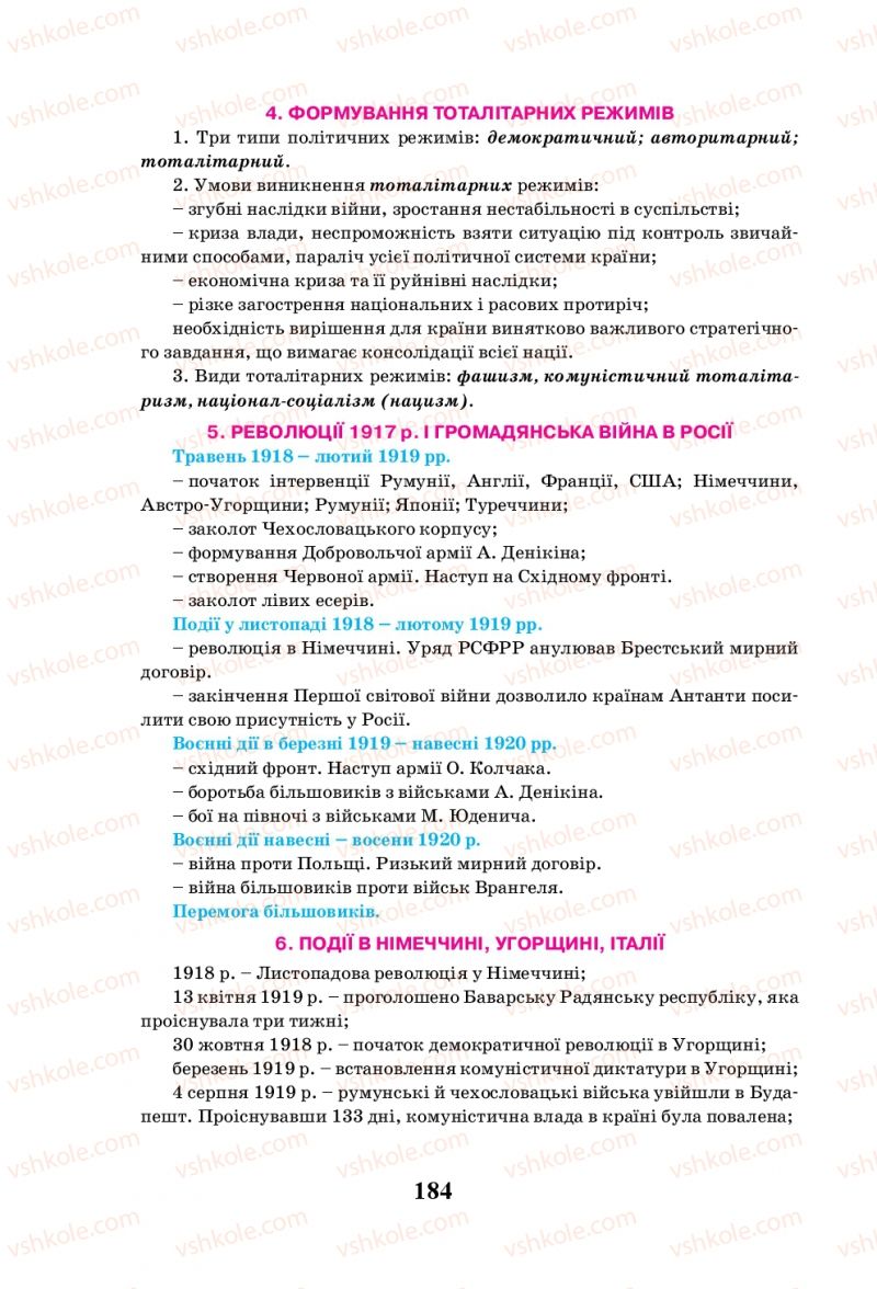 Страница 184 | Підручник Всесвітня історія 10 клас І.Я. Щупак, Л.В. Морозова 2010