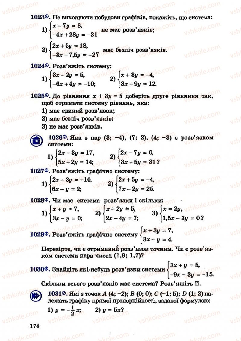 Страница 174 | Підручник Алгебра 7 клас О.С. Істер 2007