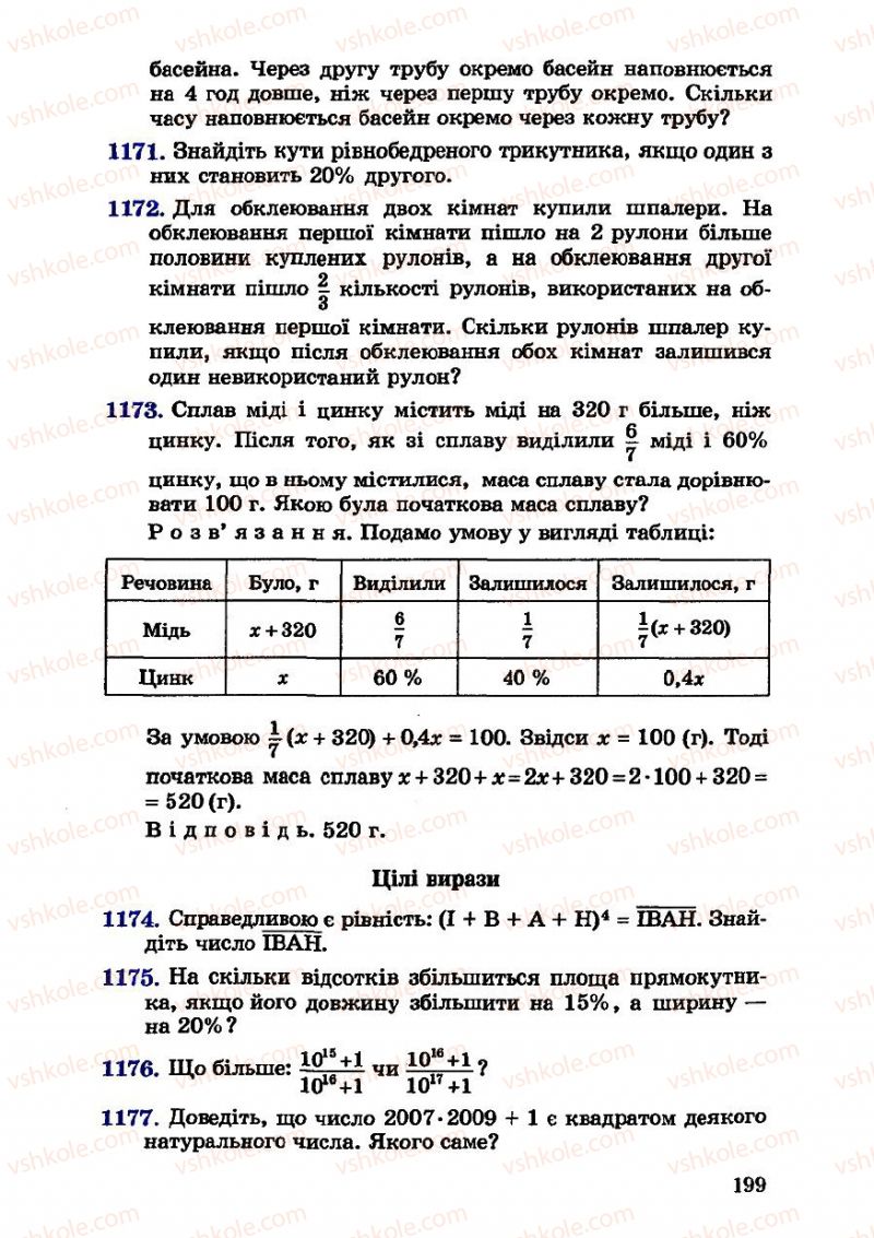 Страница 199 | Підручник Алгебра 7 клас О.С. Істер 2007