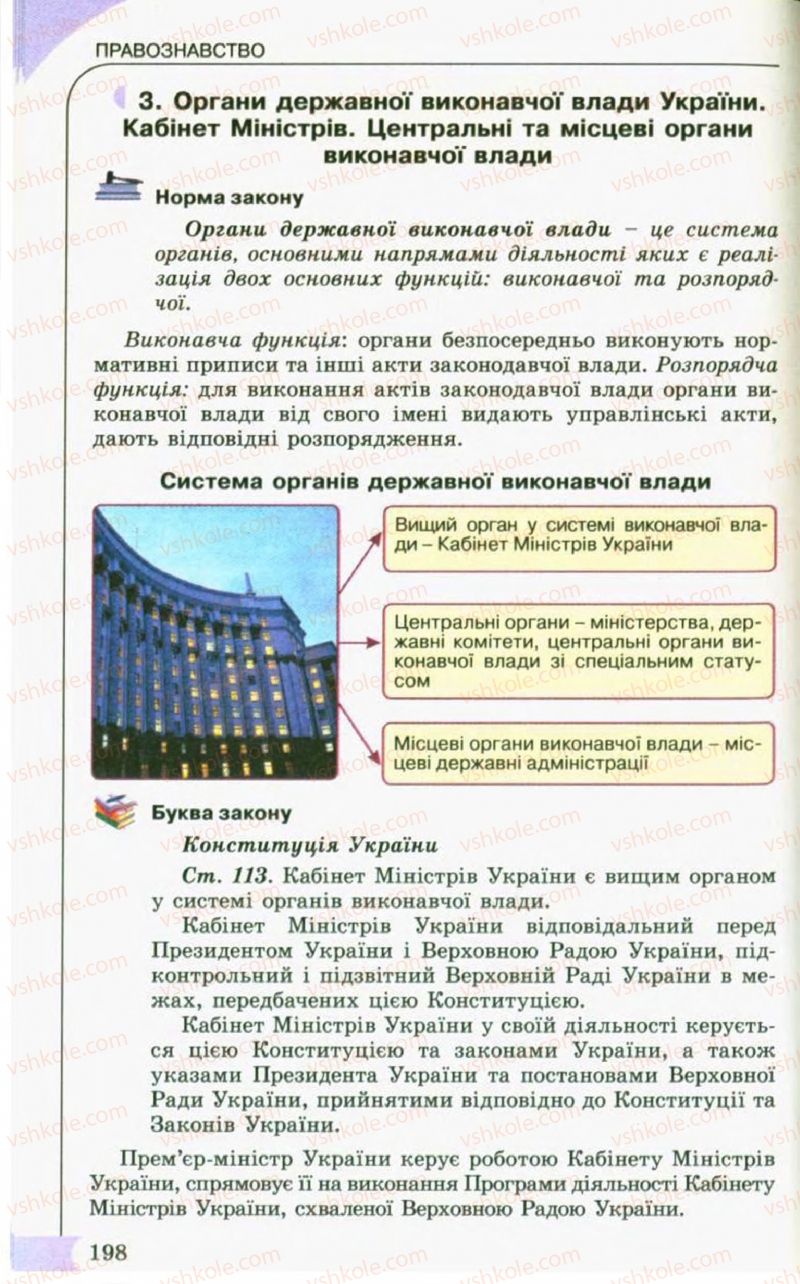 Страница 198 | Підручник Правознавство 10 клас С.Б. Гавриш, B.Л. Сутковий, Т.М. Філіпенко 2010