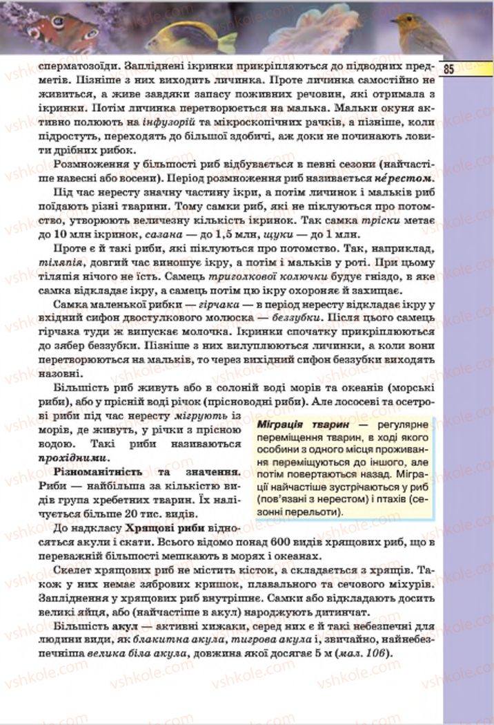 Страница 85 | Підручник Біологія 7 клас І.Ю. Костіков, С.О. Волгін, В.В. Додь 2015