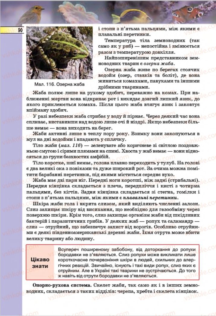 Страница 90 | Підручник Біологія 7 клас І.Ю. Костіков, С.О. Волгін, В.В. Додь 2015
