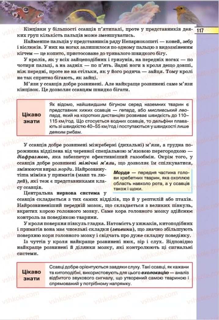 Страница 117 | Підручник Біологія 7 клас І.Ю. Костіков, С.О. Волгін, В.В. Додь 2015