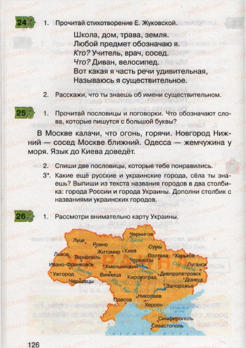 Страница 126 | Підручник Русский язык 2 клас А.Н. Рудяков, И.Л. Челышева 2012