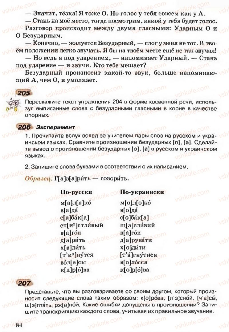 Страница 84 | Підручник Русский язык 5 клас А.Н. Рудяков, Т.Я. Фролова 2013
