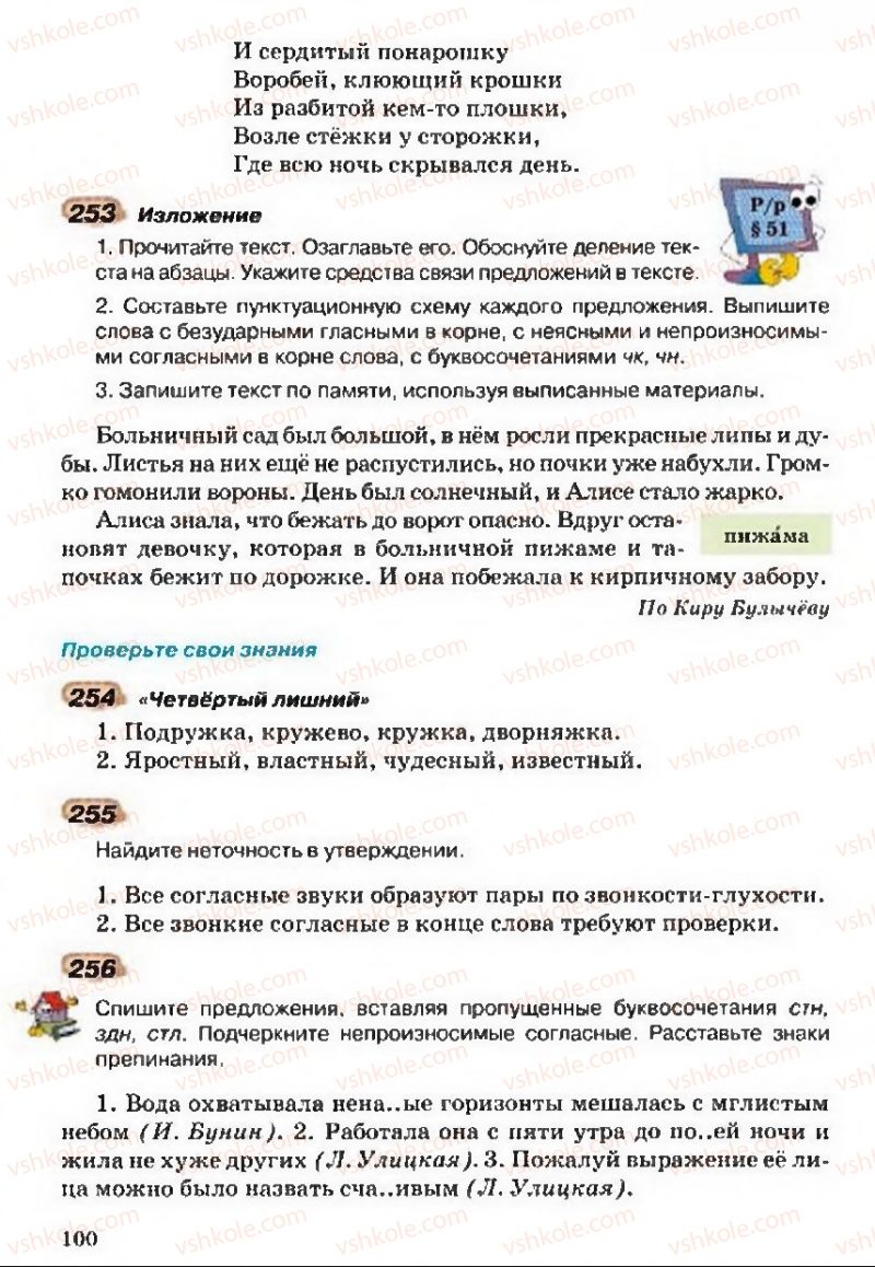 Страница 100 | Підручник Русский язык 5 клас А.Н. Рудяков, Т.Я. Фролова 2013