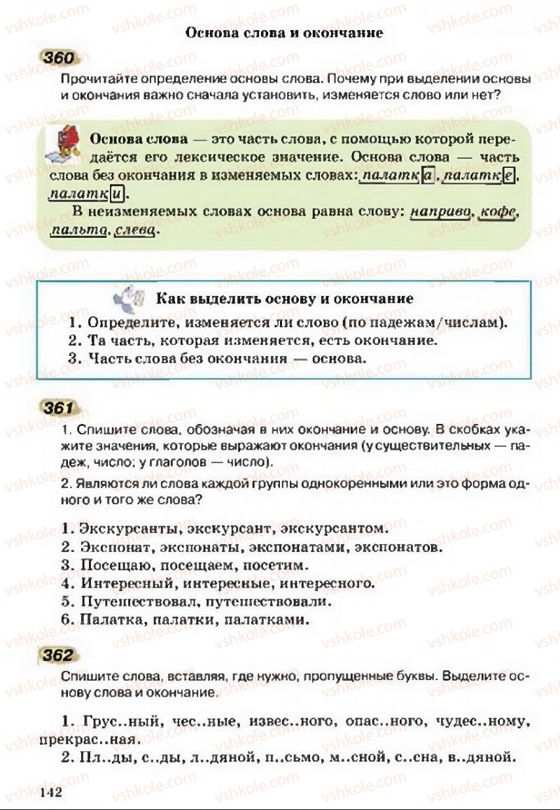 Страница 142 | Підручник Русский язык 5 клас А.Н. Рудяков, Т.Я. Фролова 2013