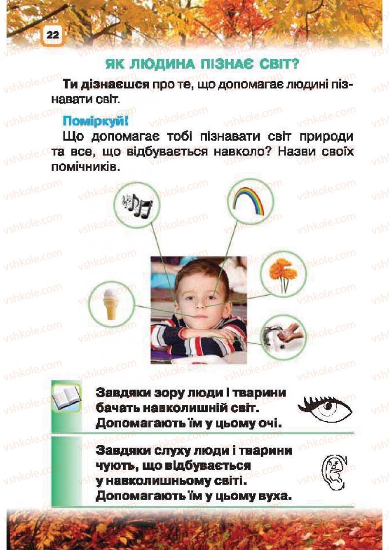 Страница 22 | Підручник Природознавство 1 клас І.В. Грущинська 2010