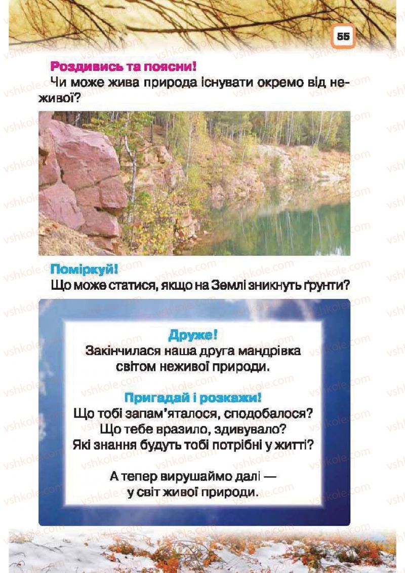 Страница 55 | Підручник Природознавство 1 клас І.В. Грущинська 2010