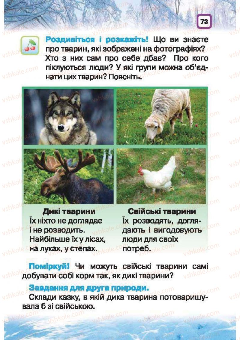 Страница 73 | Підручник Природознавство 1 клас І.В. Грущинська 2010