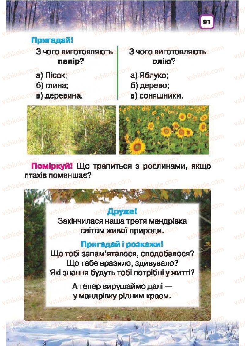 Страница 91 | Підручник Природознавство 1 клас І.В. Грущинська 2010