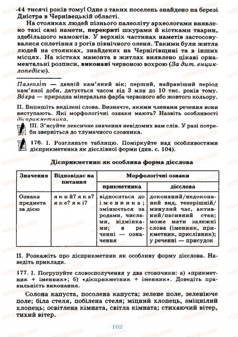 Страница 102 | Підручник Українська мова 7 клас М.І. Пентилюк, І.В. Гайдаєнко 2007