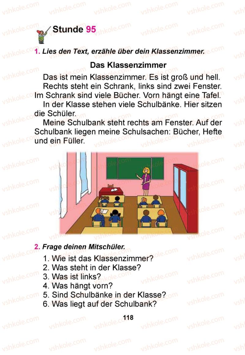 Страница 118 | Підручник Німецька мова 1 клас Я.М. Скоропад 2012 Поглиблене вивчення