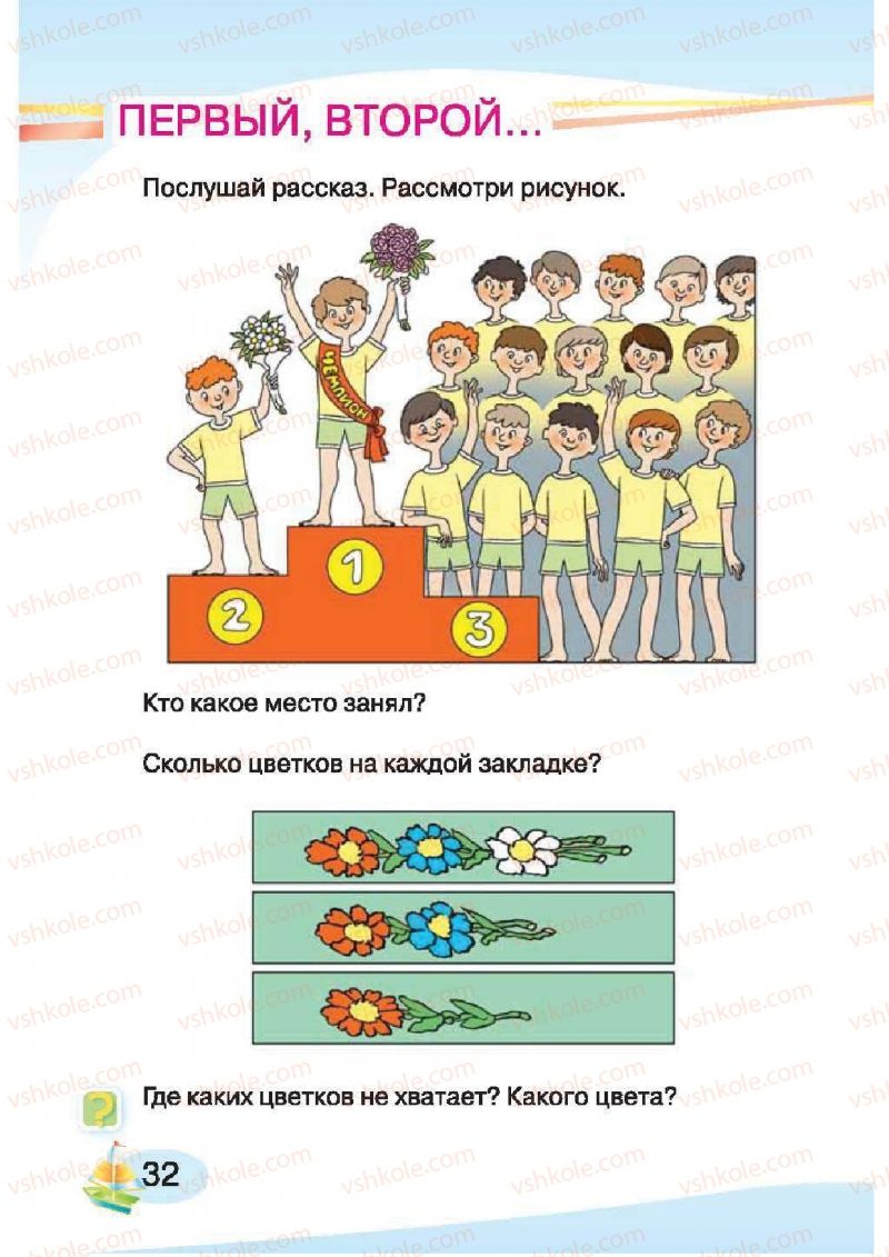 Страница 32 | Підручник Русский язык 1 клас И.Н. Лапшина, H.H. Зорька 2012