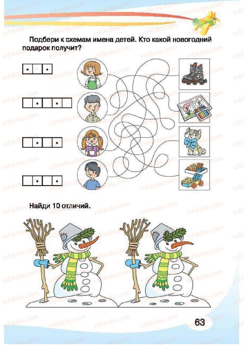 Страница 63 | Підручник Русский язык 1 клас И.Н. Лапшина, H.H. Зорька 2012