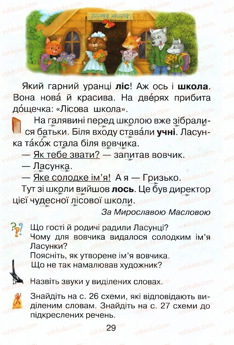 Страница 29 | Підручник Буквар 1 клас М.Д. Захарійчук, В.О. Науменко 2012