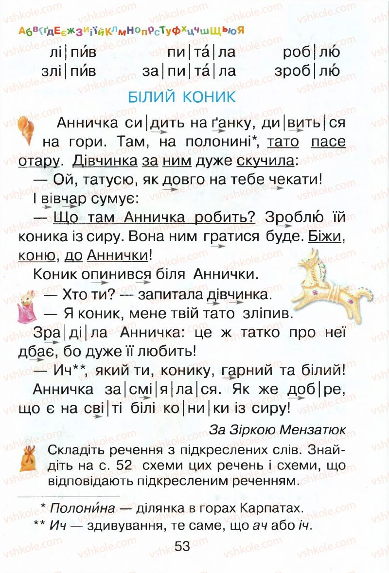 Страница 53 | Підручник Буквар 1 клас М.Д. Захарійчук, В.О. Науменко 2012
