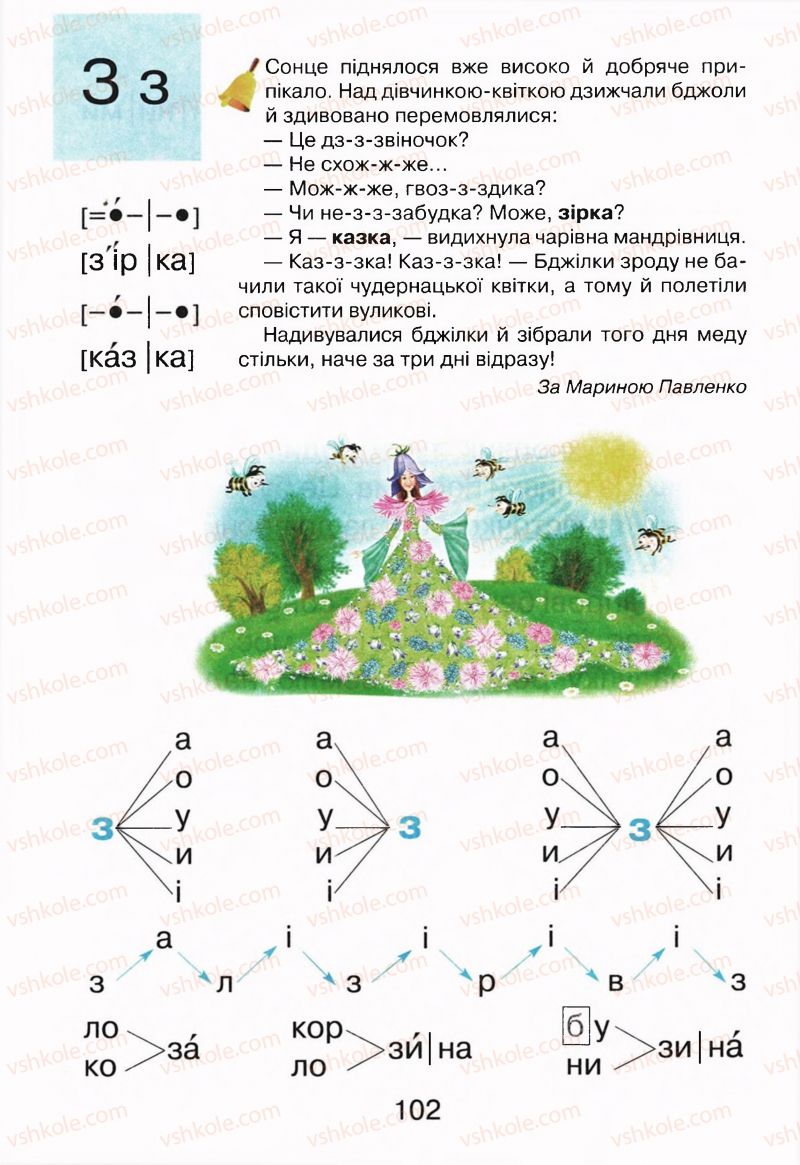 Страница 102 | Підручник Буквар 1 клас М.Д. Захарійчук, В.О. Науменко 2012